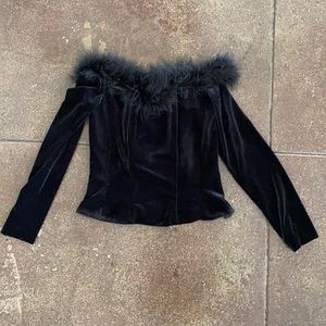Vintage Y2K Velvet Corset Top